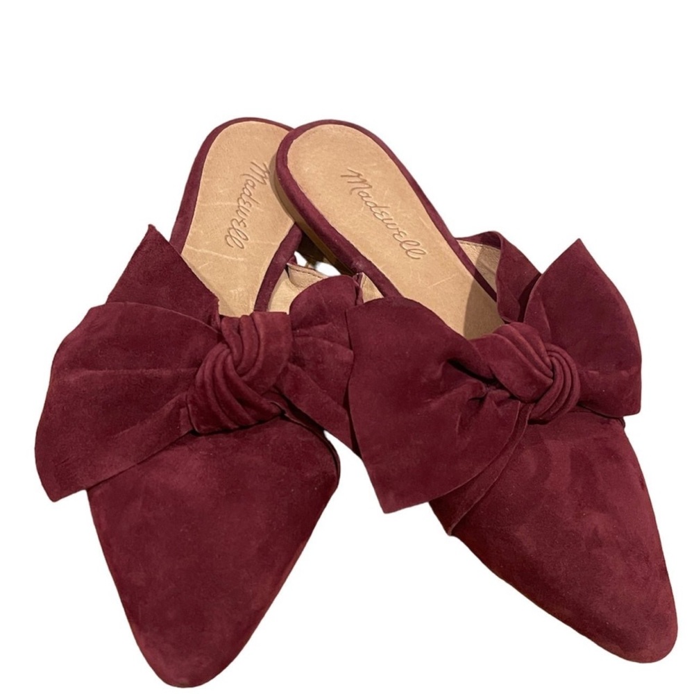 Madewell Red Mule-style Shoes with Bow Detail Size 7